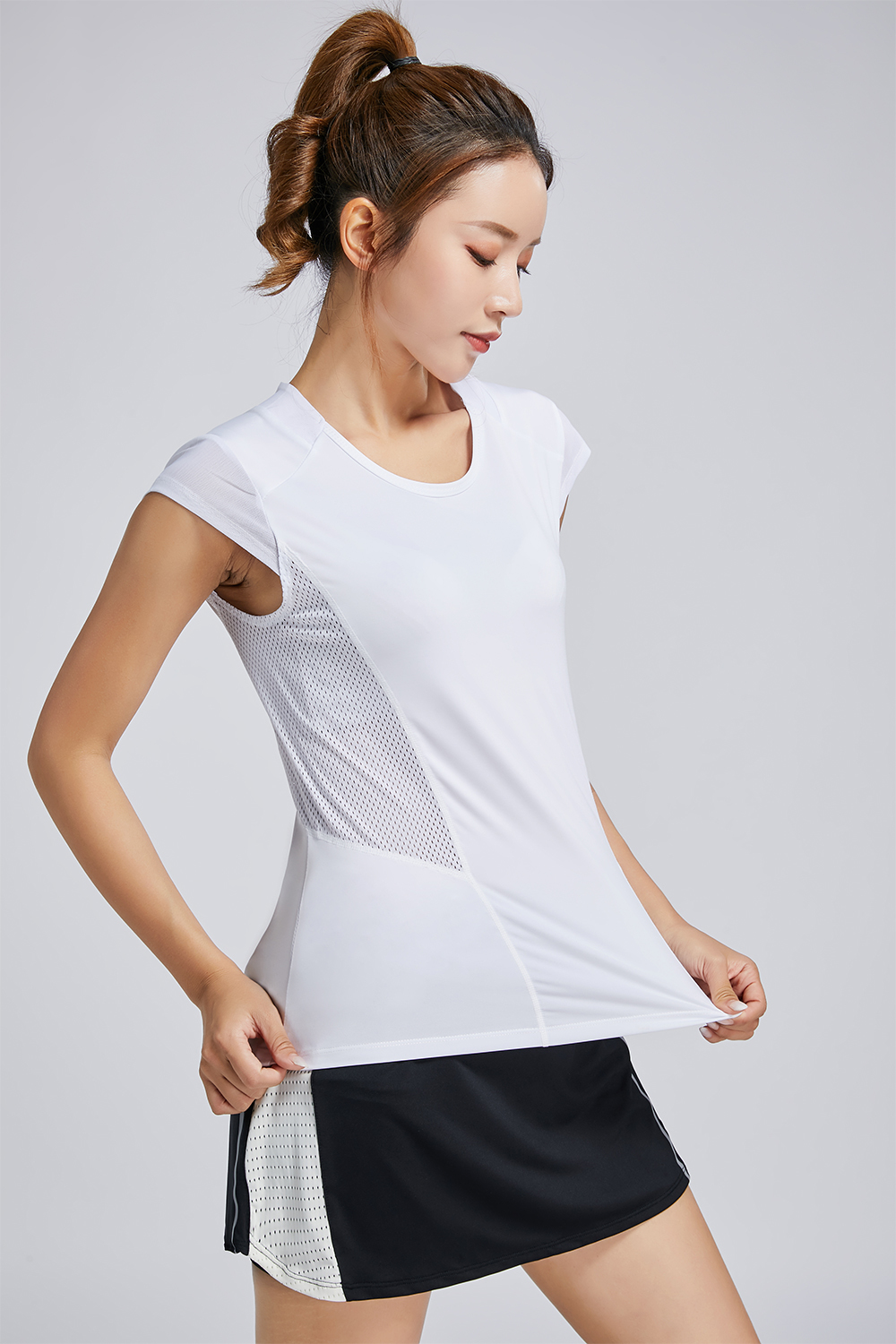 跑步健身圆领女上衣T恤(图8)