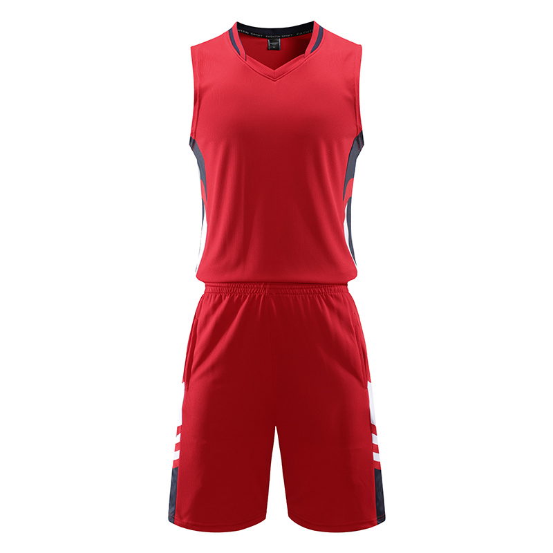 透气米通布篮球服套装(图2)
