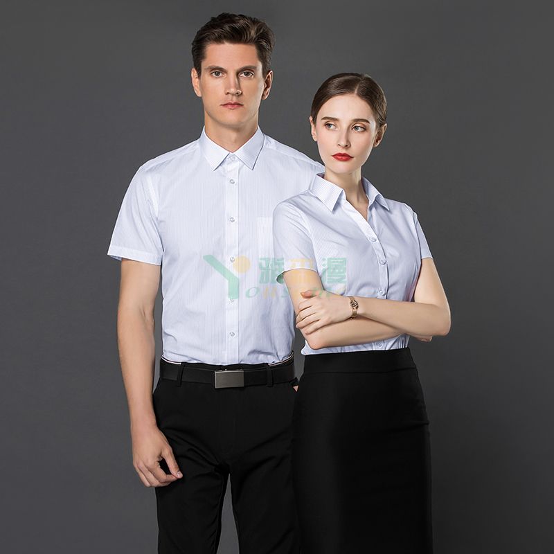 龙骨定型职业细条纹衬衫（男+女）