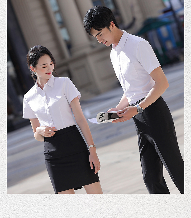 提花斜纹短袖衬衫（男+女）(图12)