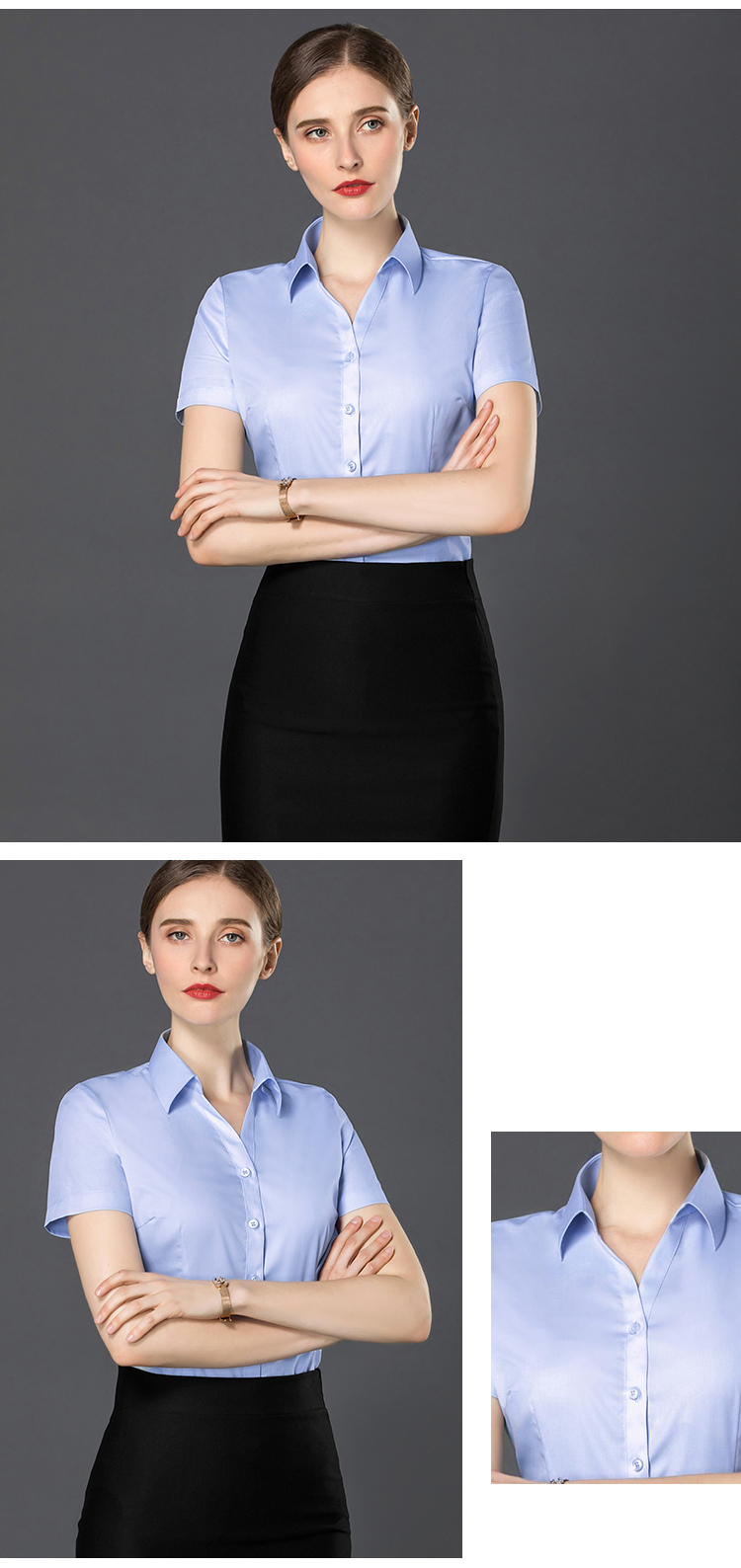 龙骨定型商务职业衬衫（男+女）(图6)